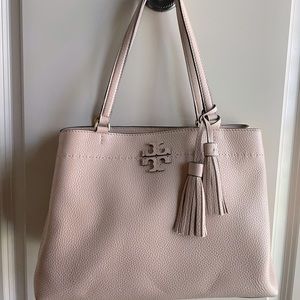Tory Burch Blush leather purse. 14”w X 10”h and 5 1/2” deep